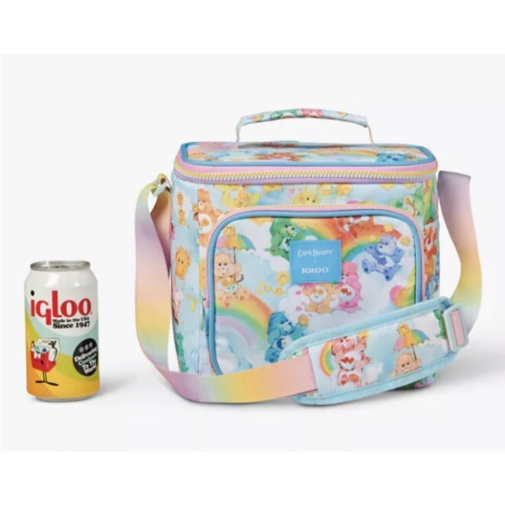 NWT Vintage 80s Care Bears Igloo Cooler Baby Bag Travel Lunch Box Messenger Bag